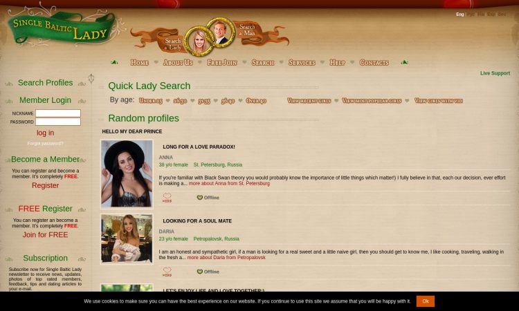 que pienso de single baltic lady eu com